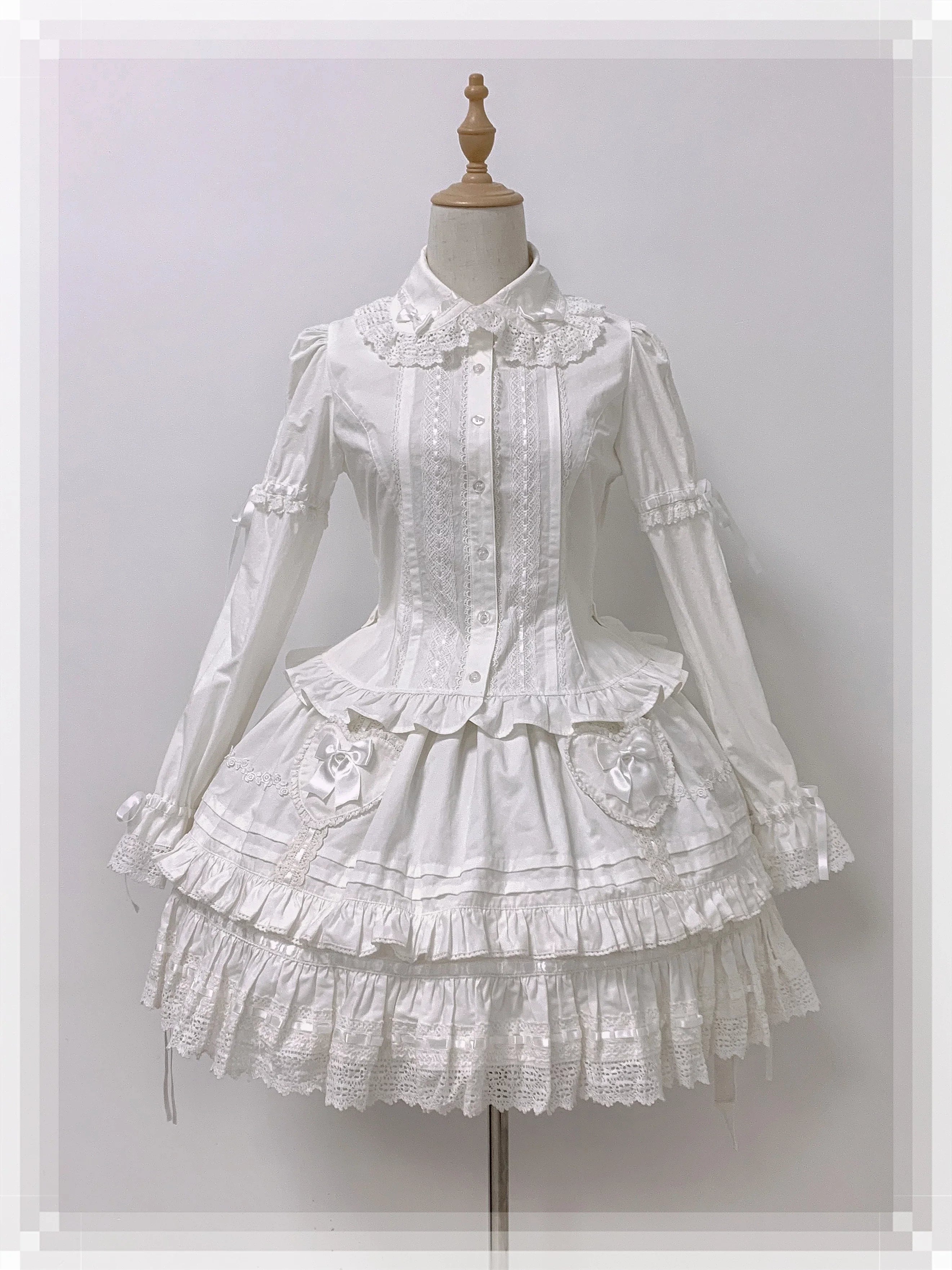 Bunny's Wish - Old School Lolita Coat, Flounce Hem Skirt - image 17