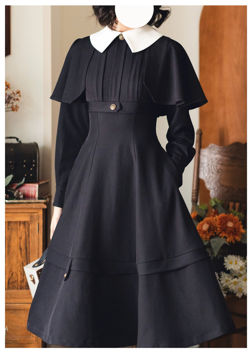 Forest Antique Box - Classic Lolita OP Dress with Detachable Short Cape - image 20