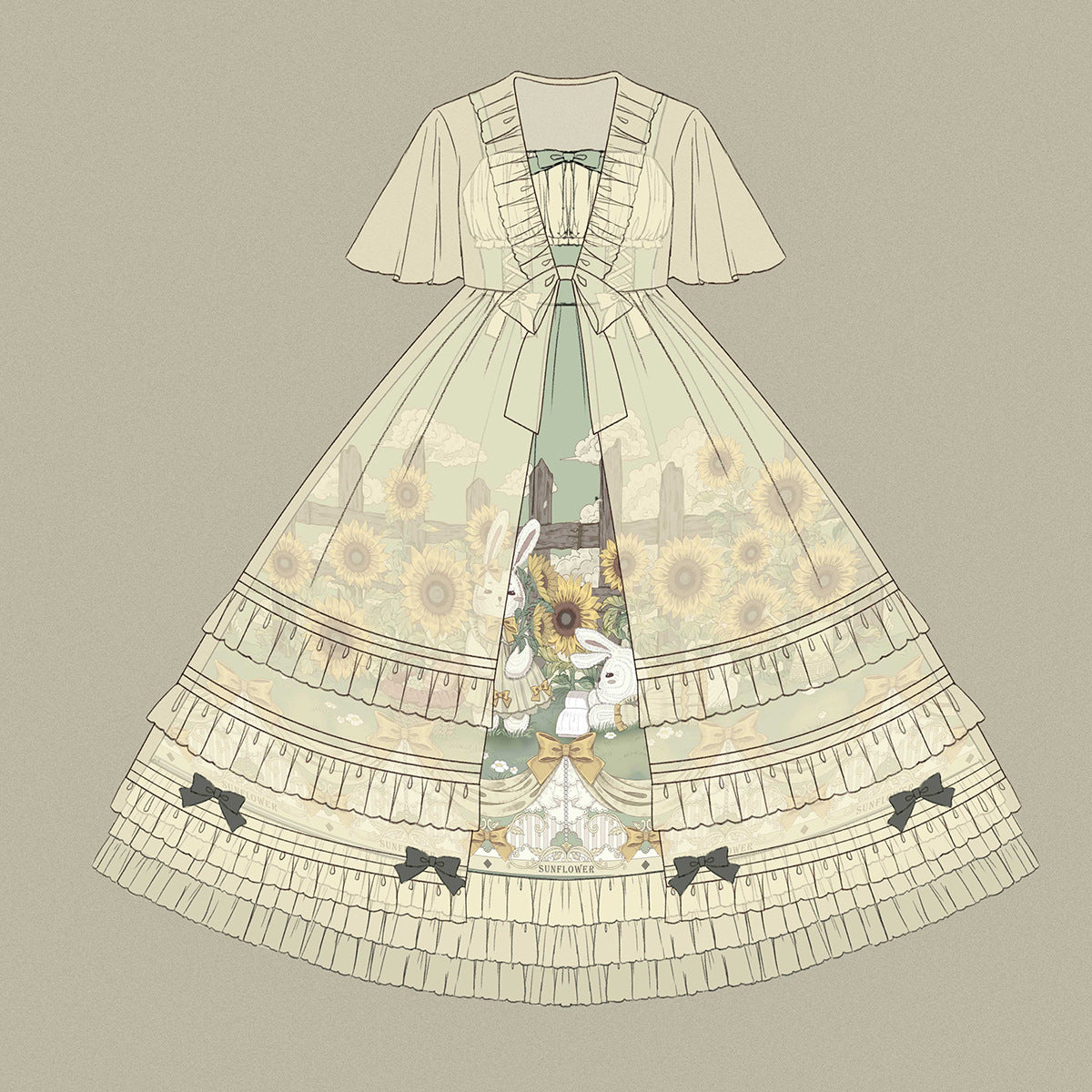 Flower and Letter - Classic Lolita JSK Dress - image 12