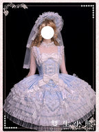 Heart of Love - Sweet Lolita Wedding JSK, Bow Details - image 3