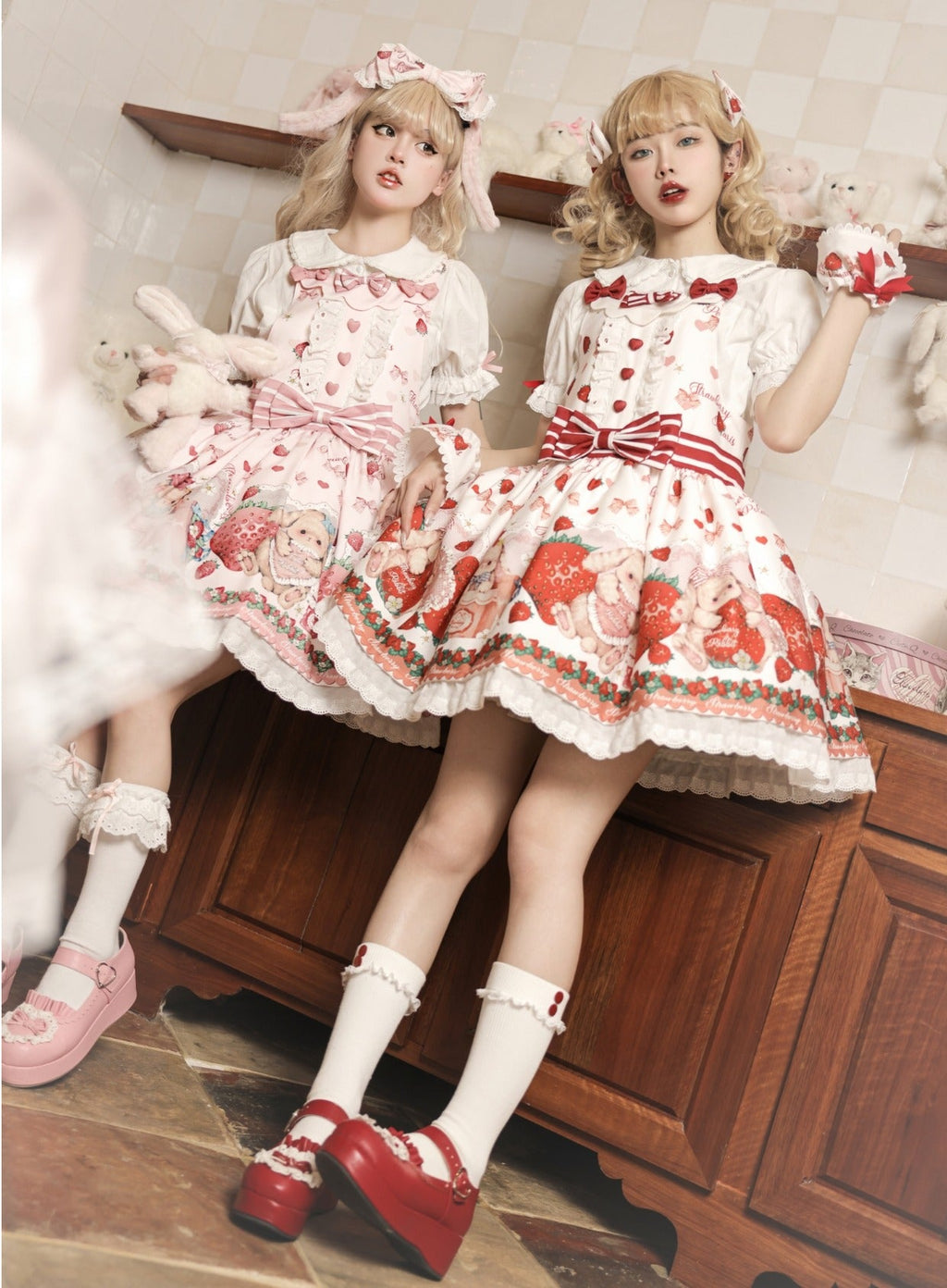 Rabbit Berry Gift Box - Sweet Lolita Salopette and Dress Set - image 16