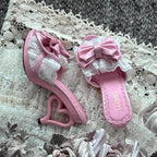 Pink Hime Lolita Slingback Heels - image 2