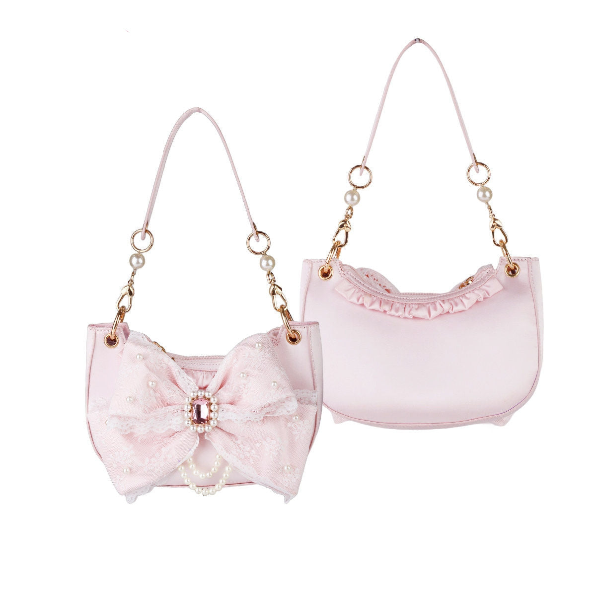 Lace Love - Satin Bow Lolita Shoulder Bag - image 8