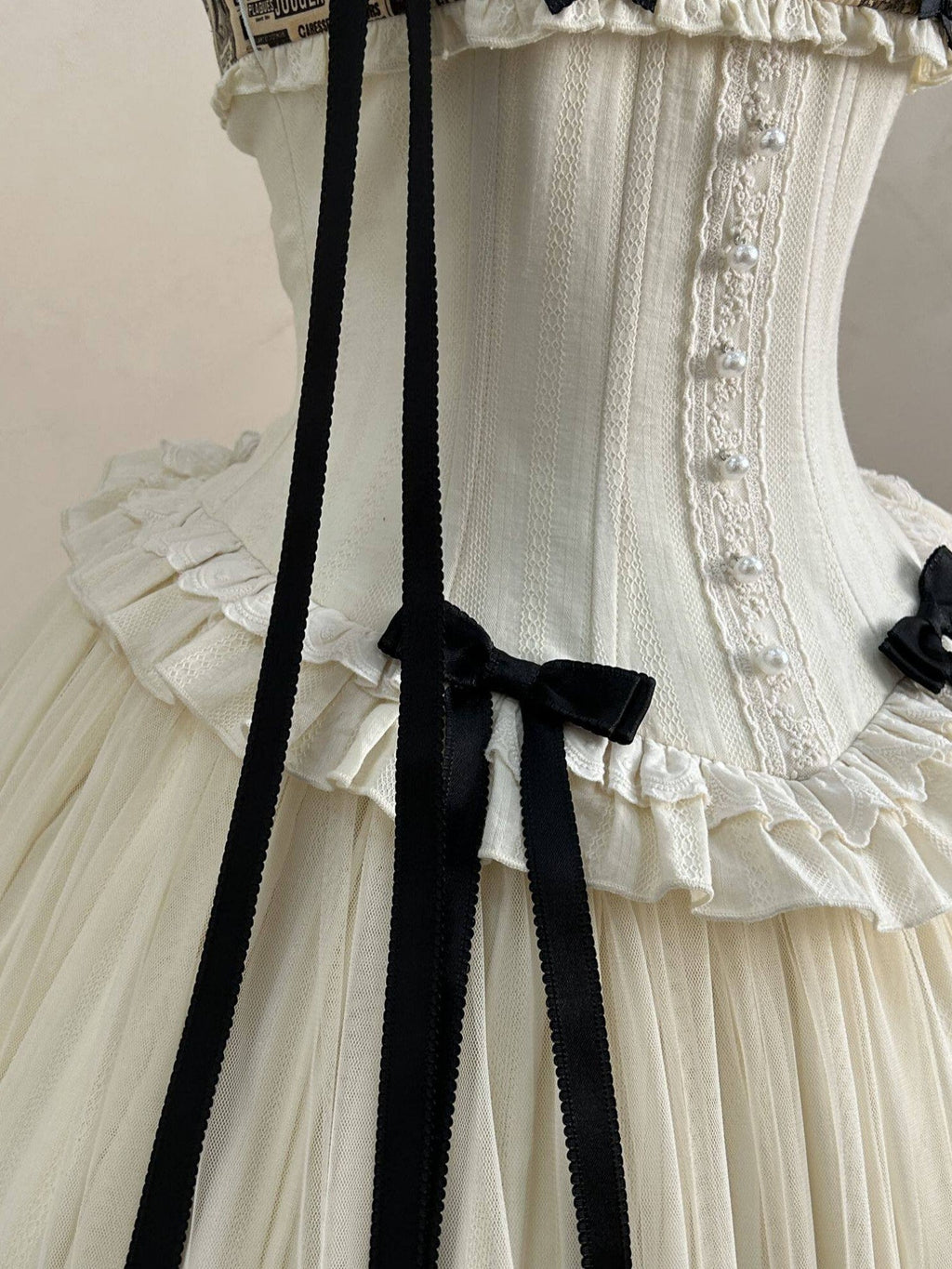 Letter from London White Newspaper Print Classic Lolita JSK Dress - image 5
