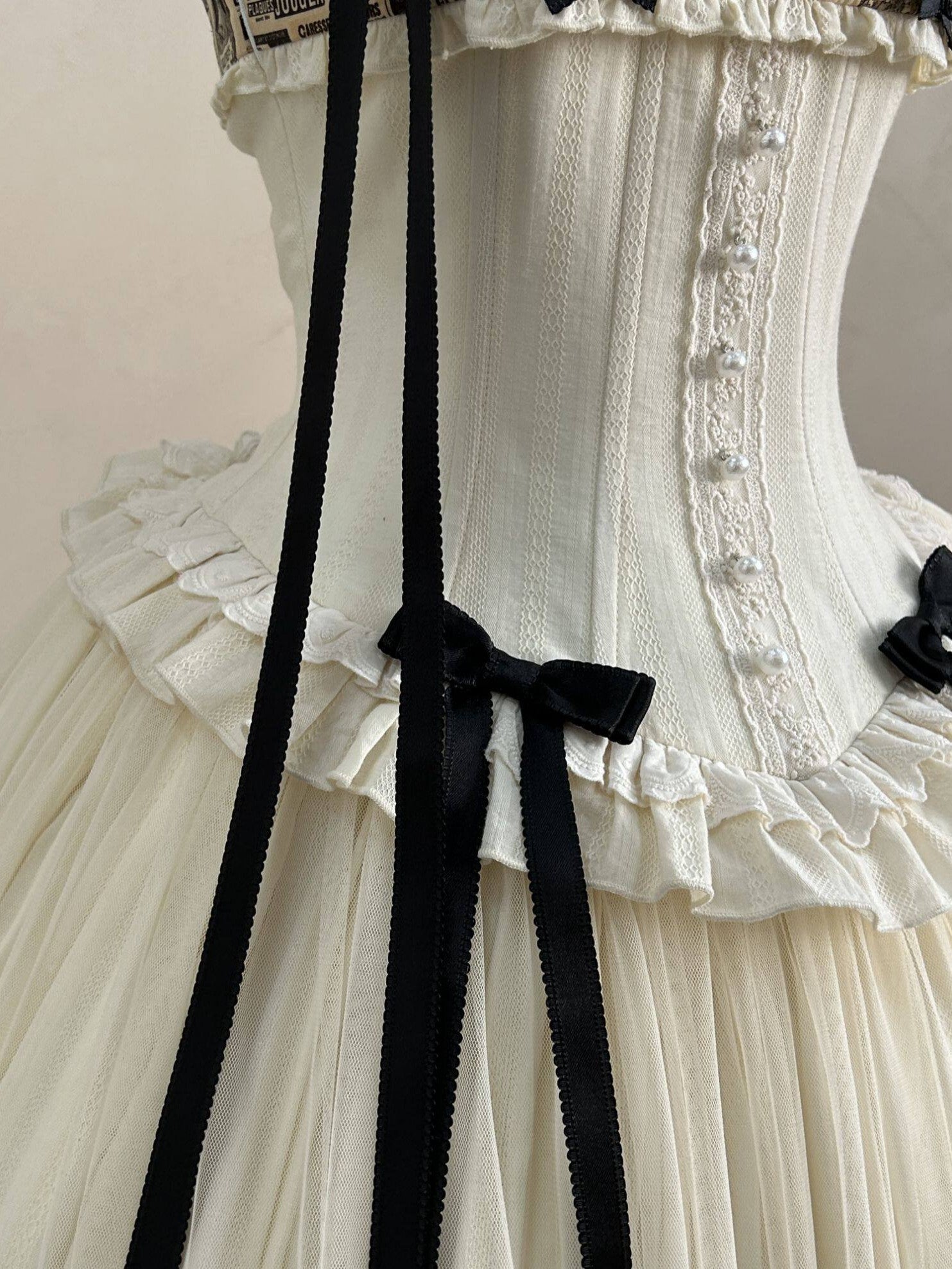 Letter from London White Newspaper Print Classic Lolita JSK Dress - image 5