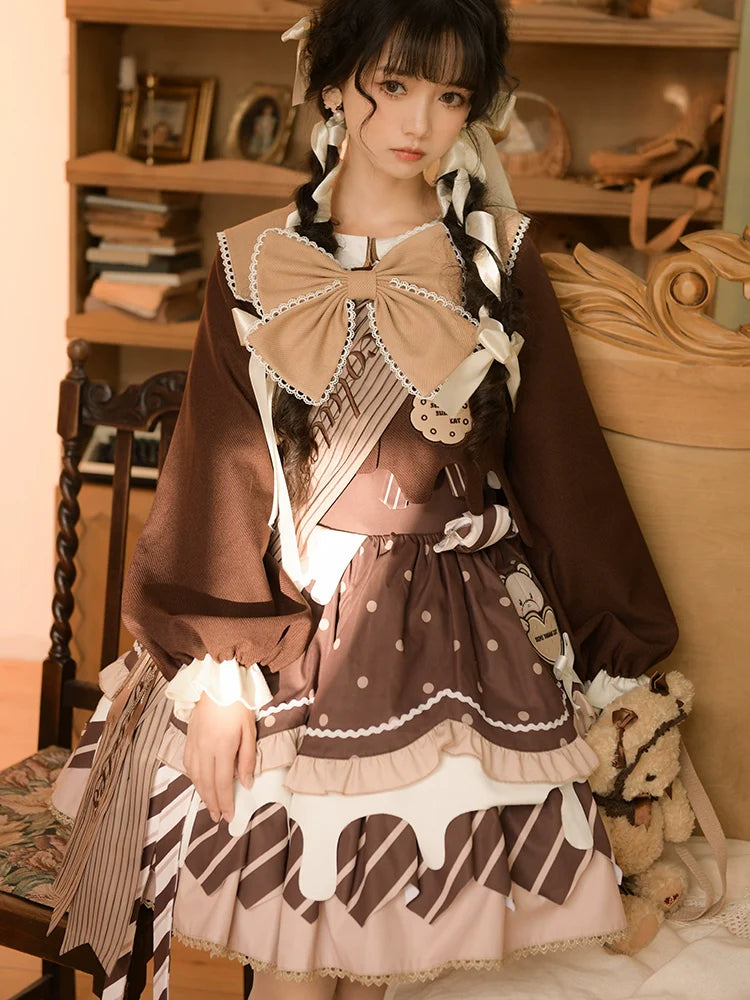 Chocolate Milk Pie - Sweet Lolita JSK Dress Summer Salopette - image 12