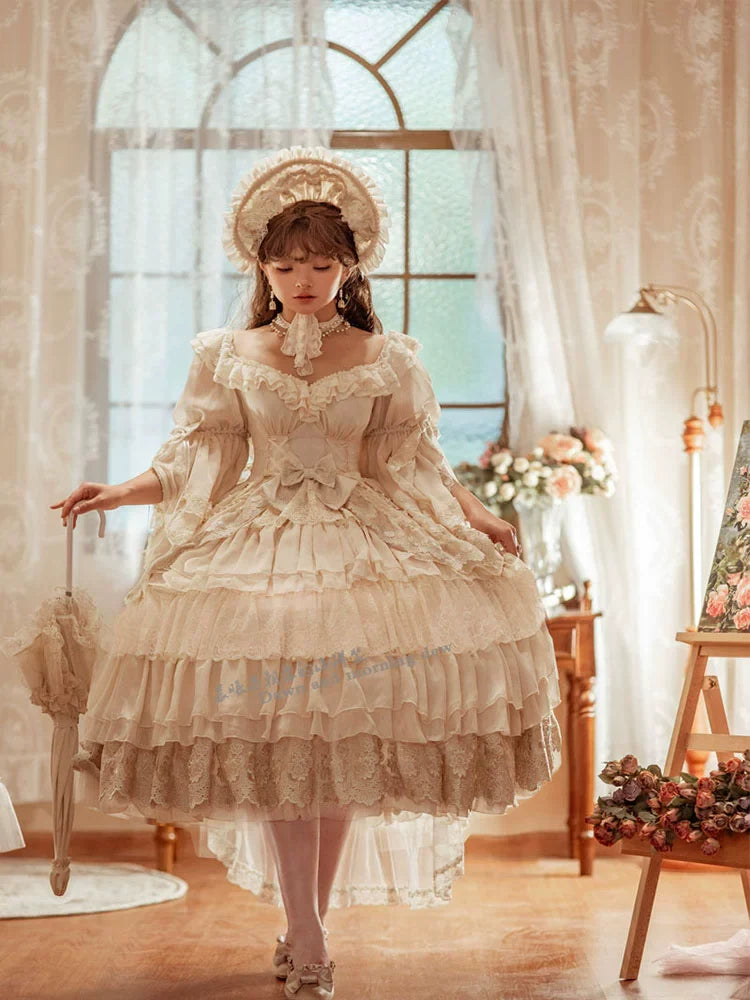 Elegant Lolita OP Dress Sunrise Elf Long Dress - image 11