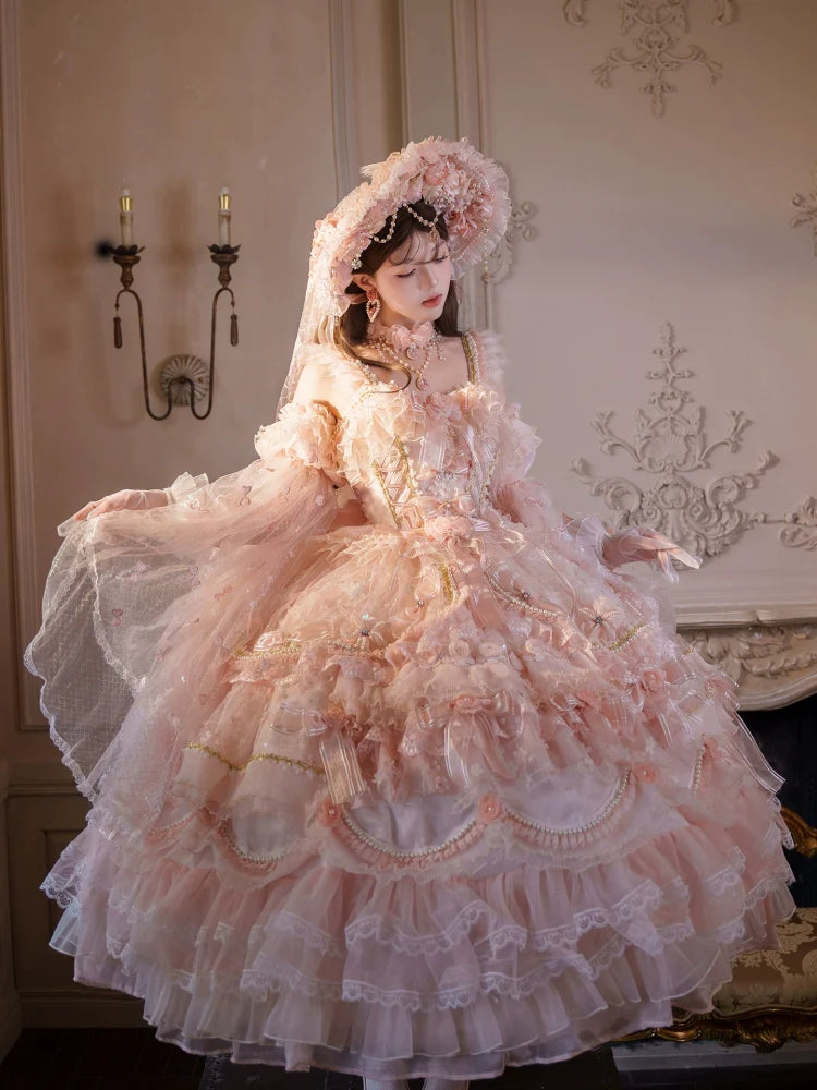 Runaway Princess Pink Wedding Lolita Dress, Plus Size Friendly - image 1