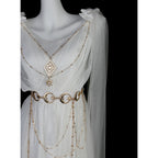 Divine - Elegant Greek Mythology Style Lolita JSK Irregular Hem White JSK Dress - image 8