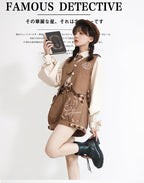 Famous Detective Goose - Ouji Lolita Shorts Set, Pockets - image 1