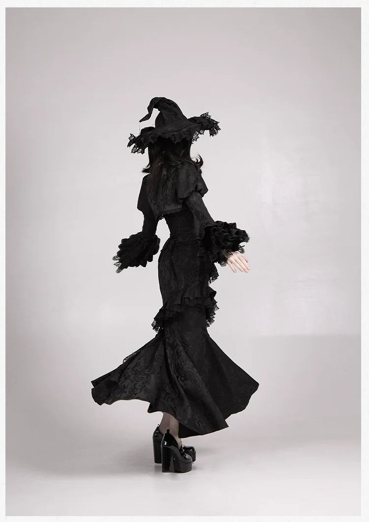 Twilight Witch-Inspired Black Gothic Lolita Skirt Set - image 26