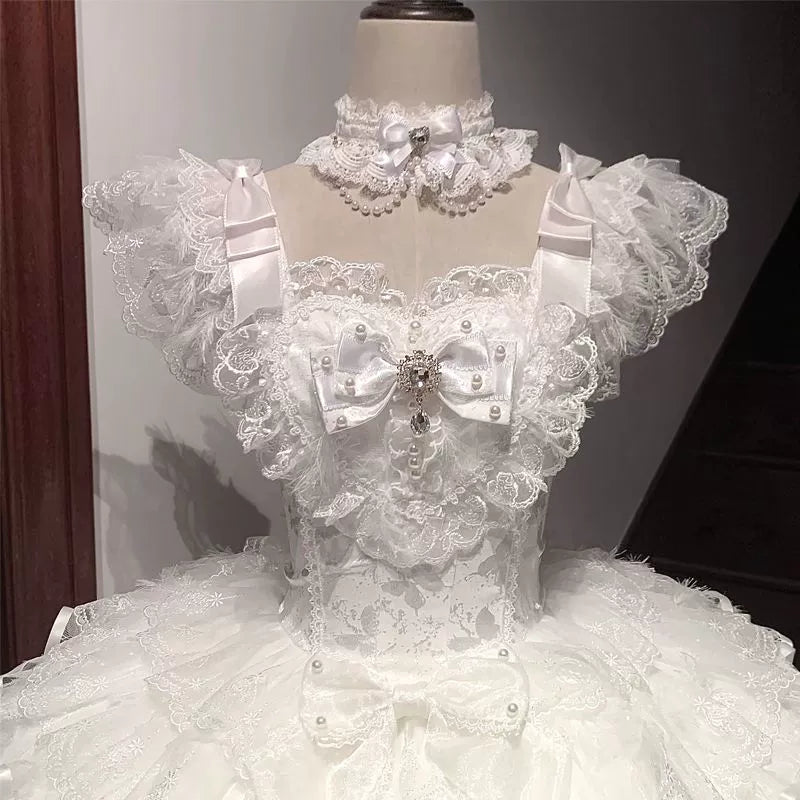 Feather's Ballad Wedding Lolita Tiered JSK Dress - image 17