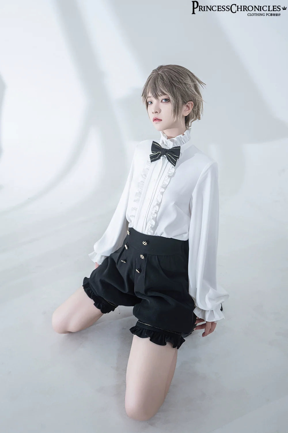 Desperate Bunny - Ouji Lolita Vest Shorts Set - image 7