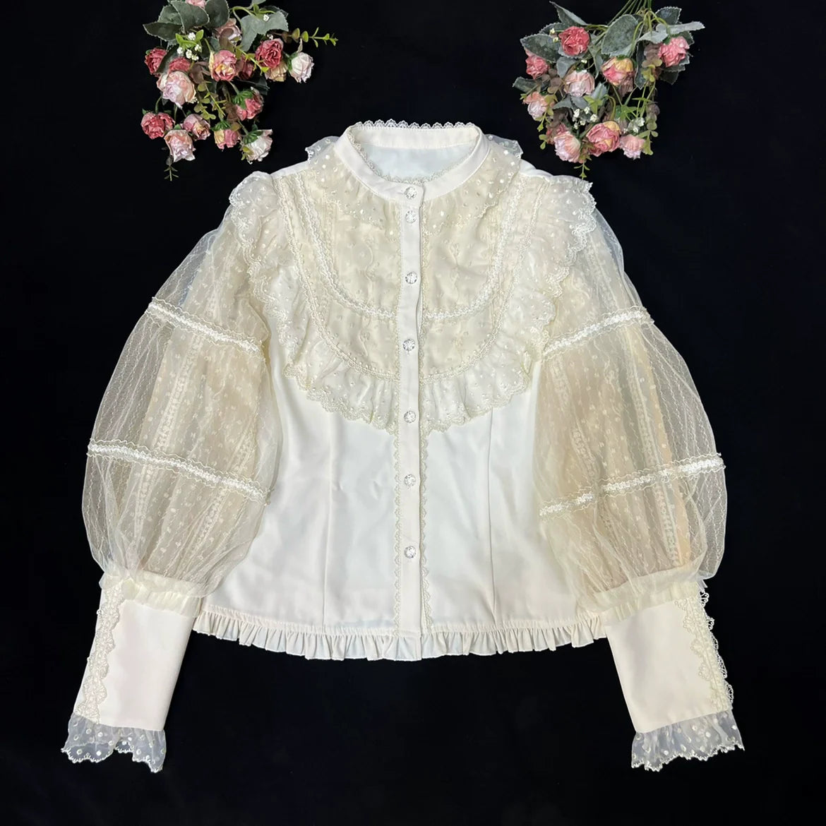The Heart of the Rose - Elegant Retro Lolita Skirt High Waist SK Blouse - image 21
