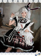 Alice - Kawaii Lolita OP Dress, Rabbit & Playing Card Motifs - image 14
