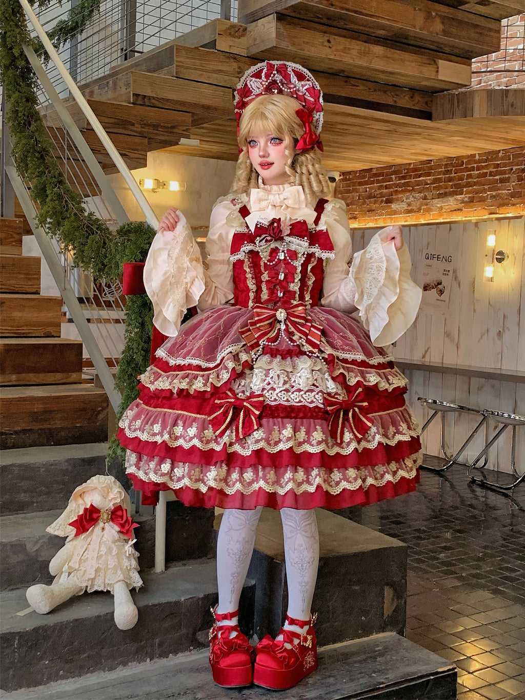 Gem Crown - Sweet Lolita Tiered JSK Dress Suit and BNT - image 2