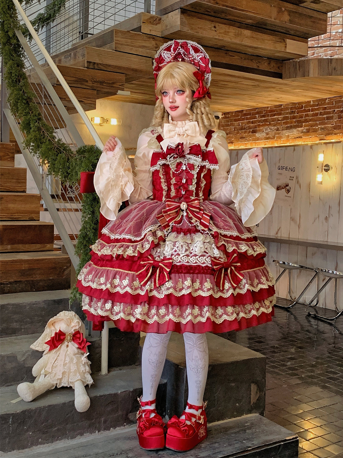 Gem Crown - Sweet Lolita Tiered JSK Dress Suit and BNT - image 2