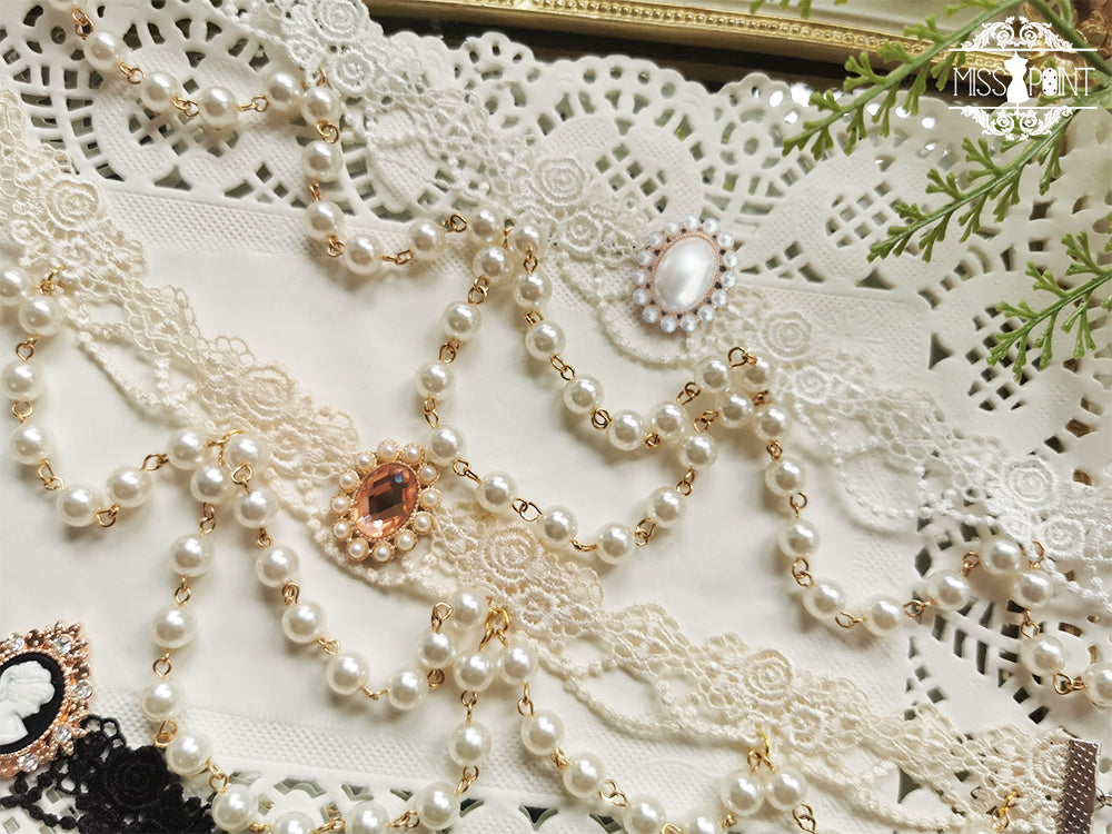 Sally's Garden - Lolita Flower Bow Lace Necklace - image 23