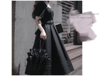 Thoughts - Vintage Black Lolita OP Dress with Square Neckline - image 36