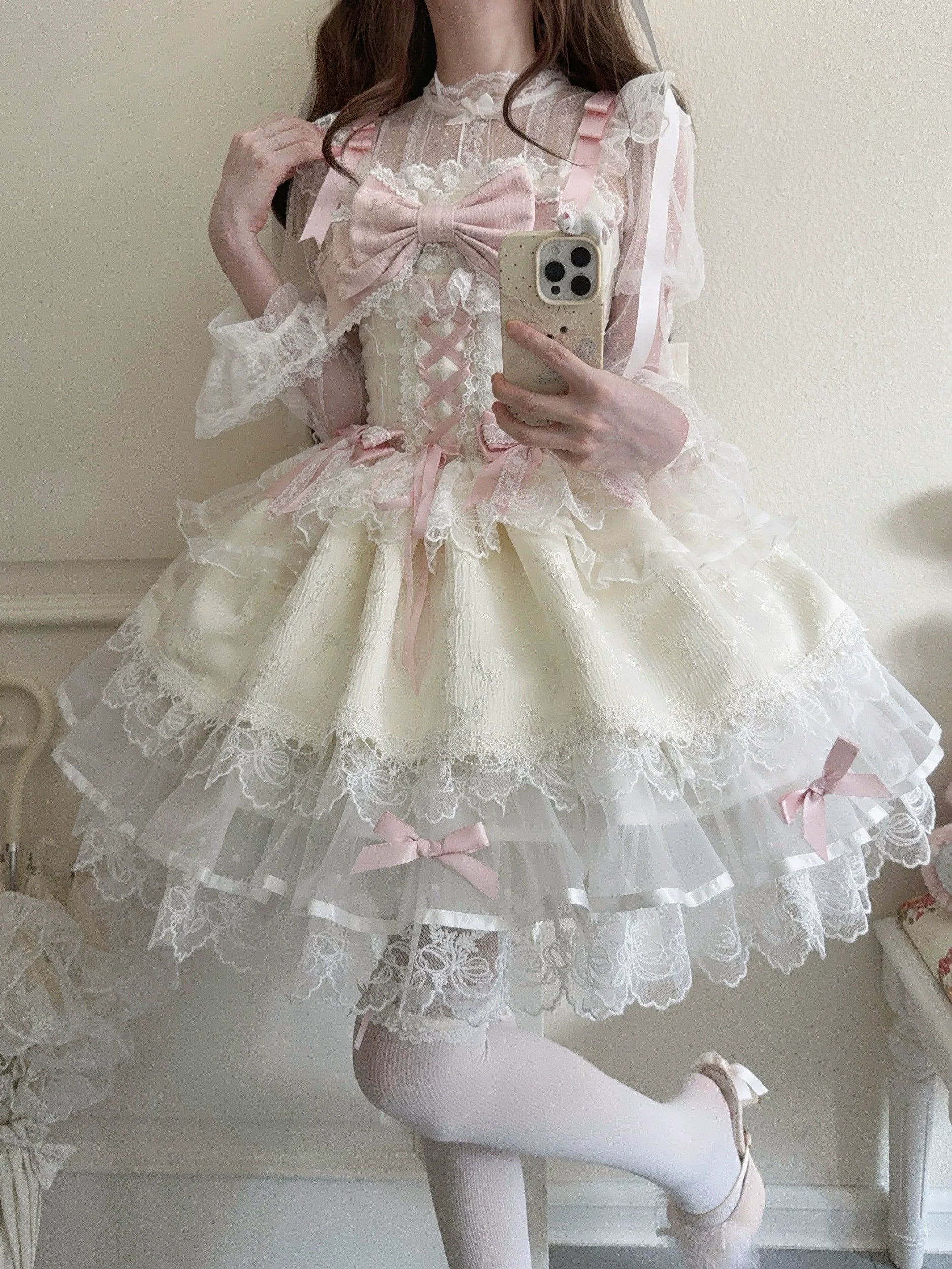 Fleeting Isle - Sweet Lolita Ballet Style JSK Dress - image 33