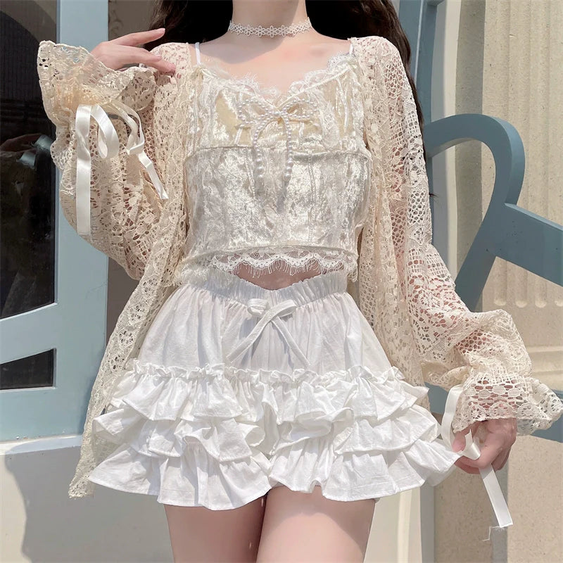 Daily Lolita Bloomers Anti-Exposure Pink Ruffle Safety Shorts - image 17