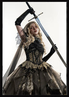 Bone Dragon - Gothic Lolita Corset JSK Dress Set with Embroidery - image 18