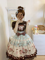 Heartbeat Miao Qiao - Kawaii Lolita Salopette Summer Cat Print Dress - image 3