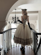 Letter from London White Newspaper Print Classic Lolita JSK Dress - image 12
