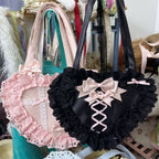 Sweet Lolita Bag Heart-shaped Lace Bag Multicolors - image 23