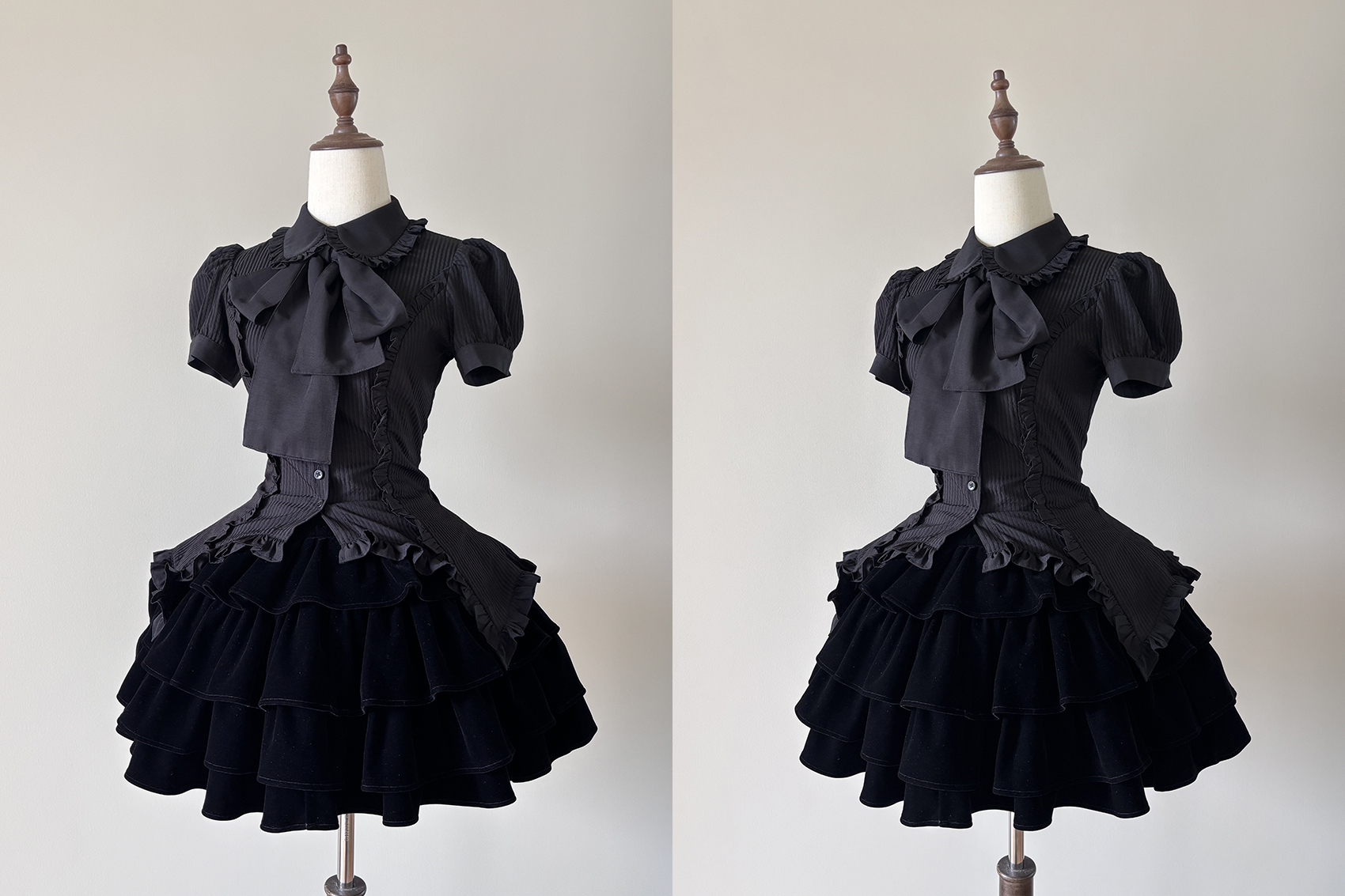 Lilith - Gothic Lolita Short-Sleeve Shirt with Detachable Tie - image 12