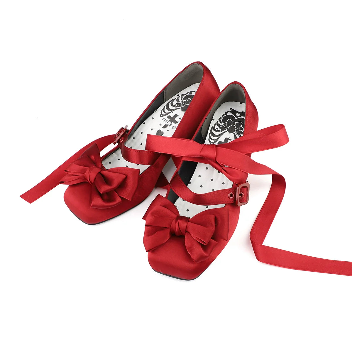 Sisi Elegant Satin Square-Toe Lolita Shoes - image 21