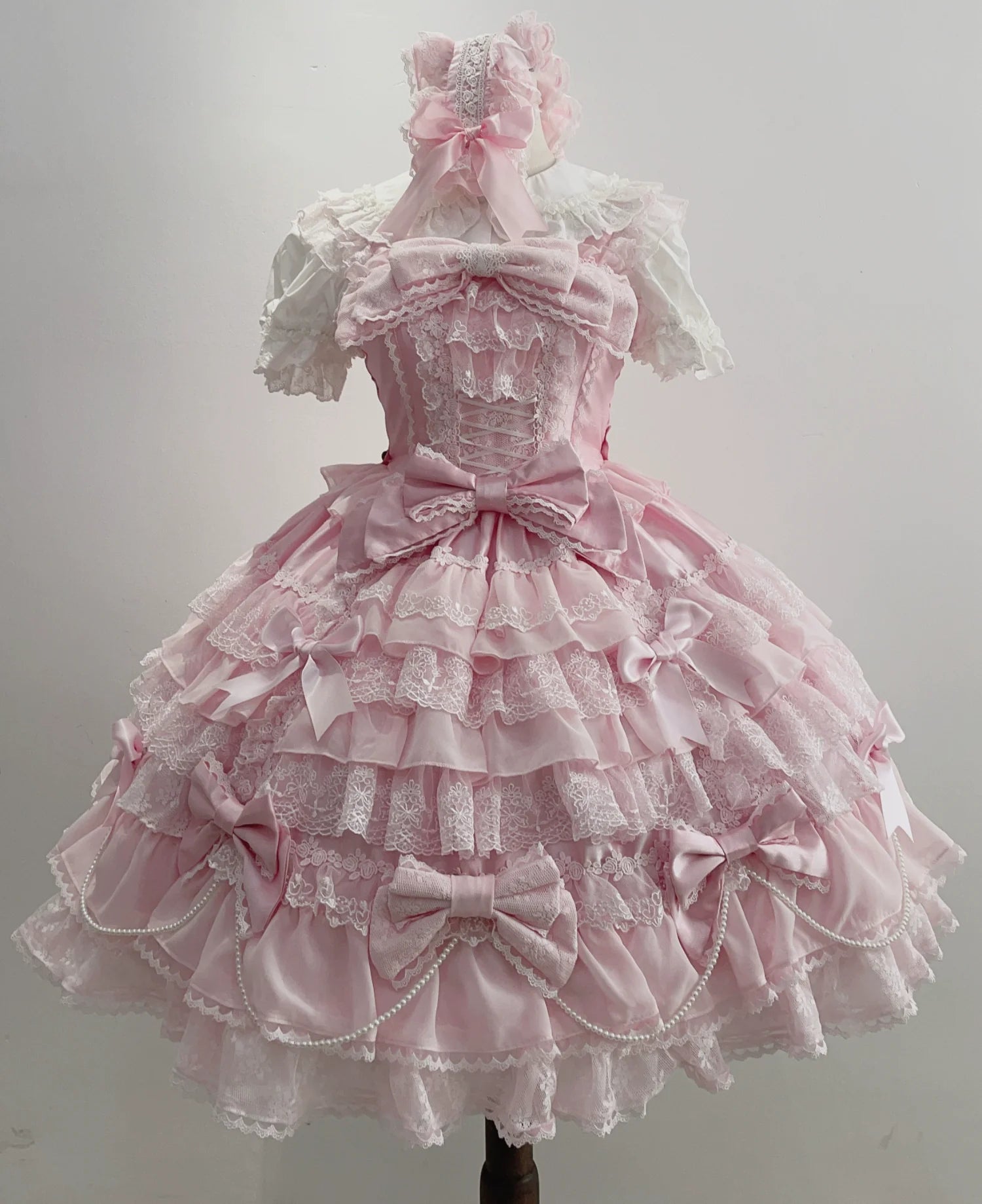 Love Descends - Wedding Lolita JSK Dress, White Blouse and Accessories - image 21
