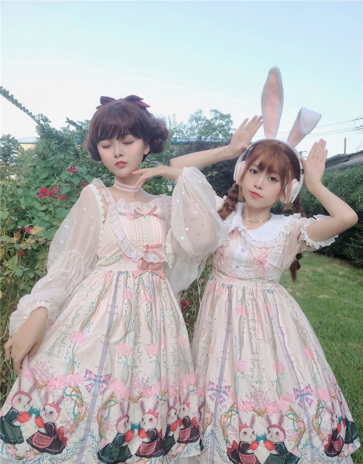 Picnic Bunny Girl - Plus Size Lolita JSK Short Sleeve OP Dress - image 11