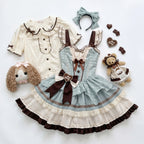 Mint Chocolate Frou Frou Brown Blue Bustle Petticoat JSK KC Sweet Lolita Dress and Accessories - image 11