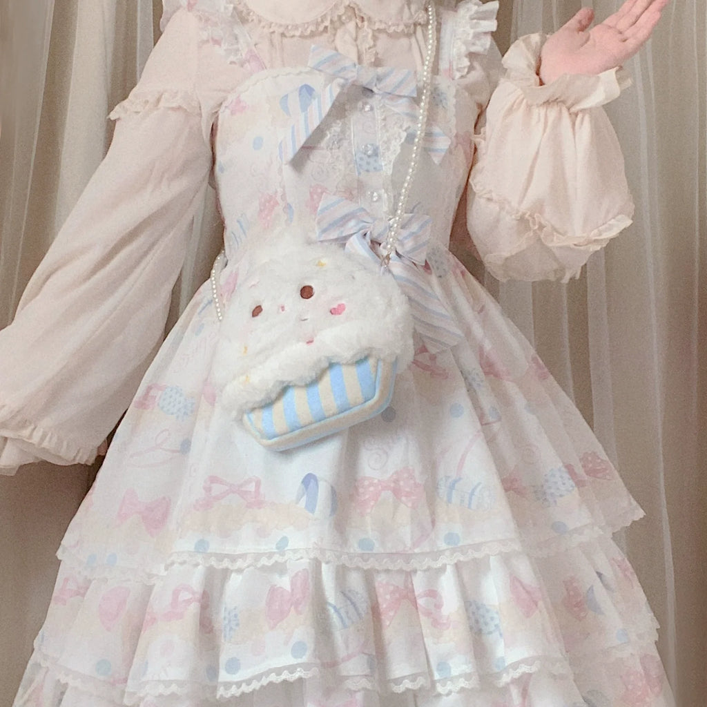 Cute Plush Lolita Bag Rabbit Cake Bag - image 23