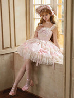 Blooming Love - Ballet-inspired Sweet Lolita JSK Dress, Lace & Bows - image 9