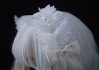 White Lace Angel Wing Gothic Lolita Hairband - image 6