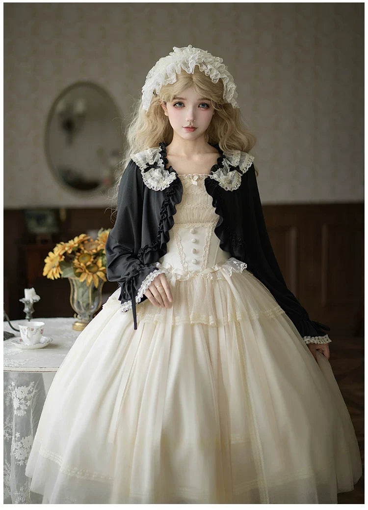 Half Summer - Sweet Lolita Sun Protection Bolero, Lace & Bow - image 2