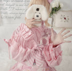 First Snow - Sweet Lolita Sweater Winter Puff Sleeve Knitting Innerwear - image 11