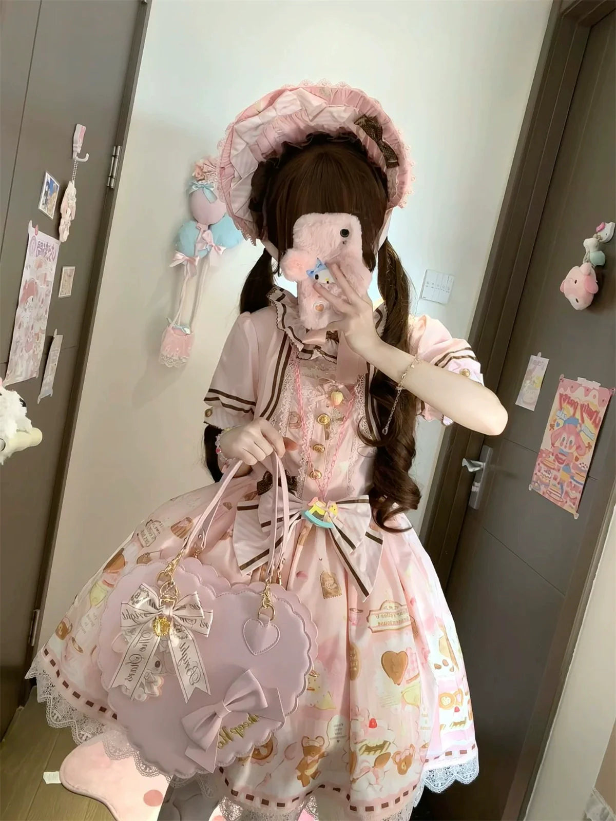 Dream Teahouse - Dessert Print Kawaii Lolita OP Dress Suit - image 19
