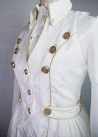 Snow Shadow - Long Sleeveless Ouji Lolita Coat - image 7