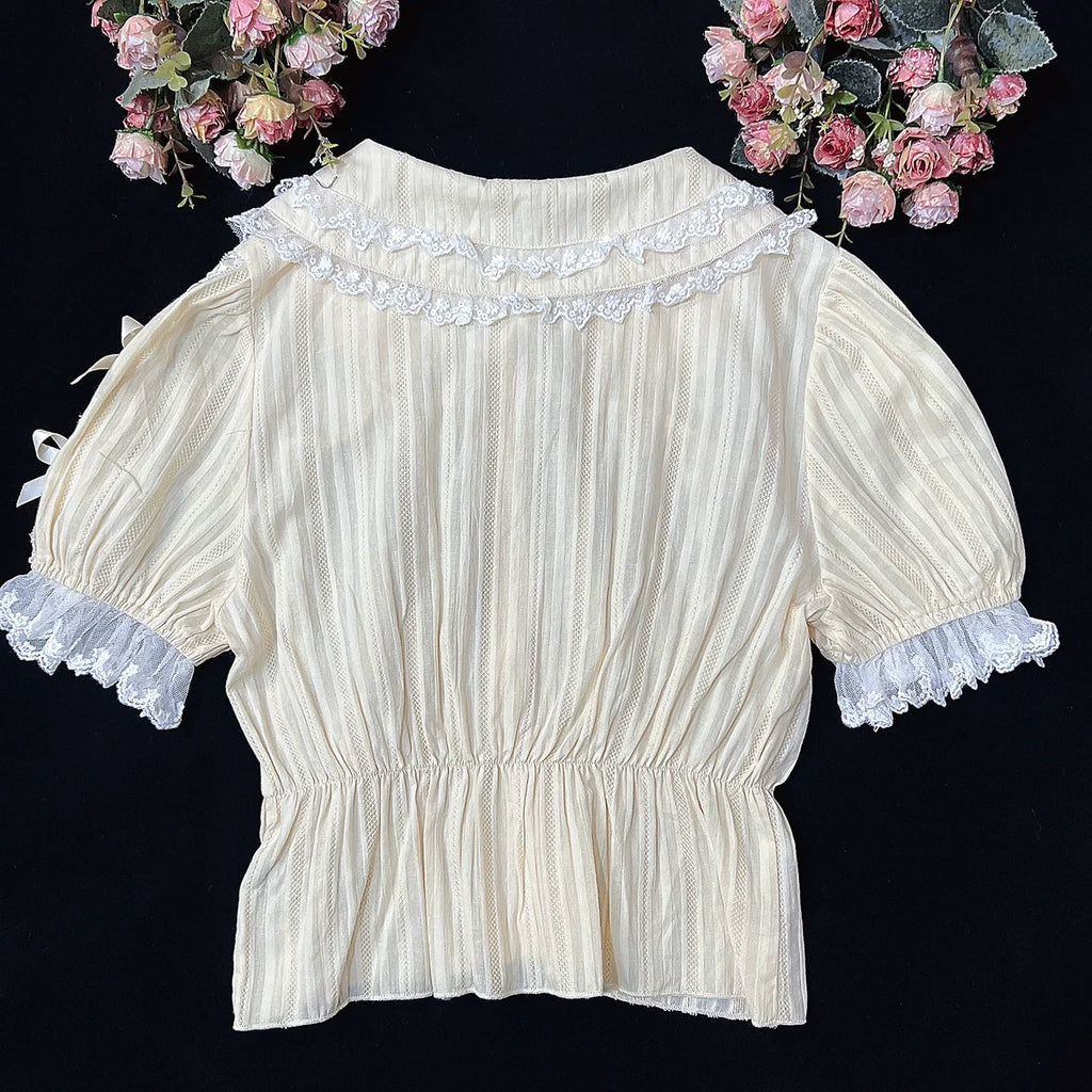 Sweet Lolita Doll Collar High-Waisted Blouse - image 26