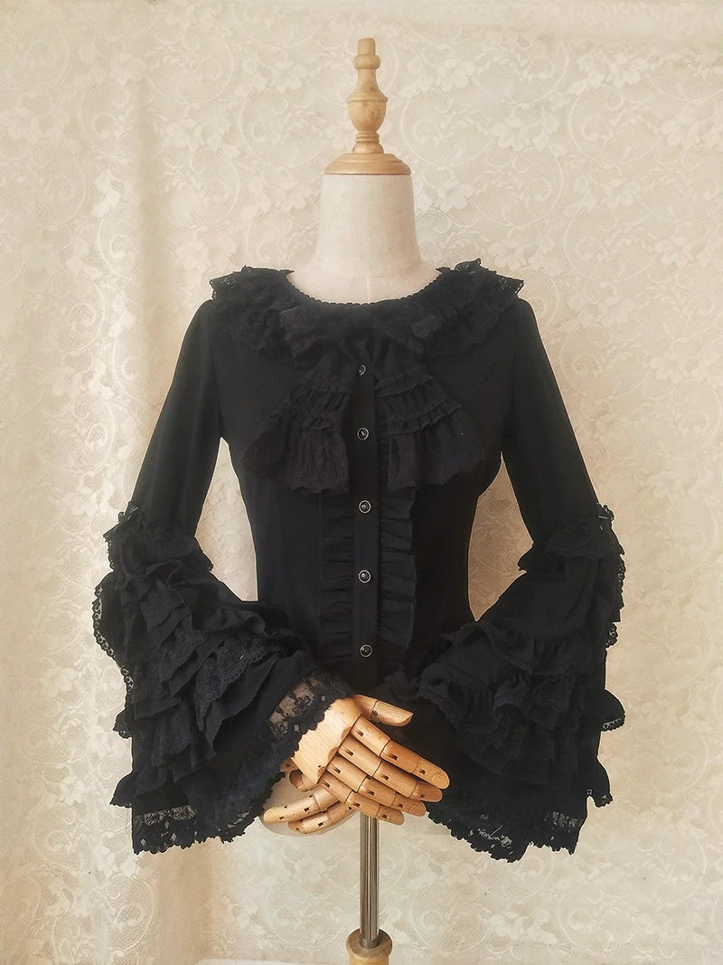 Retro Lolita Hime Sleeve Lolita Blouse - image 1
