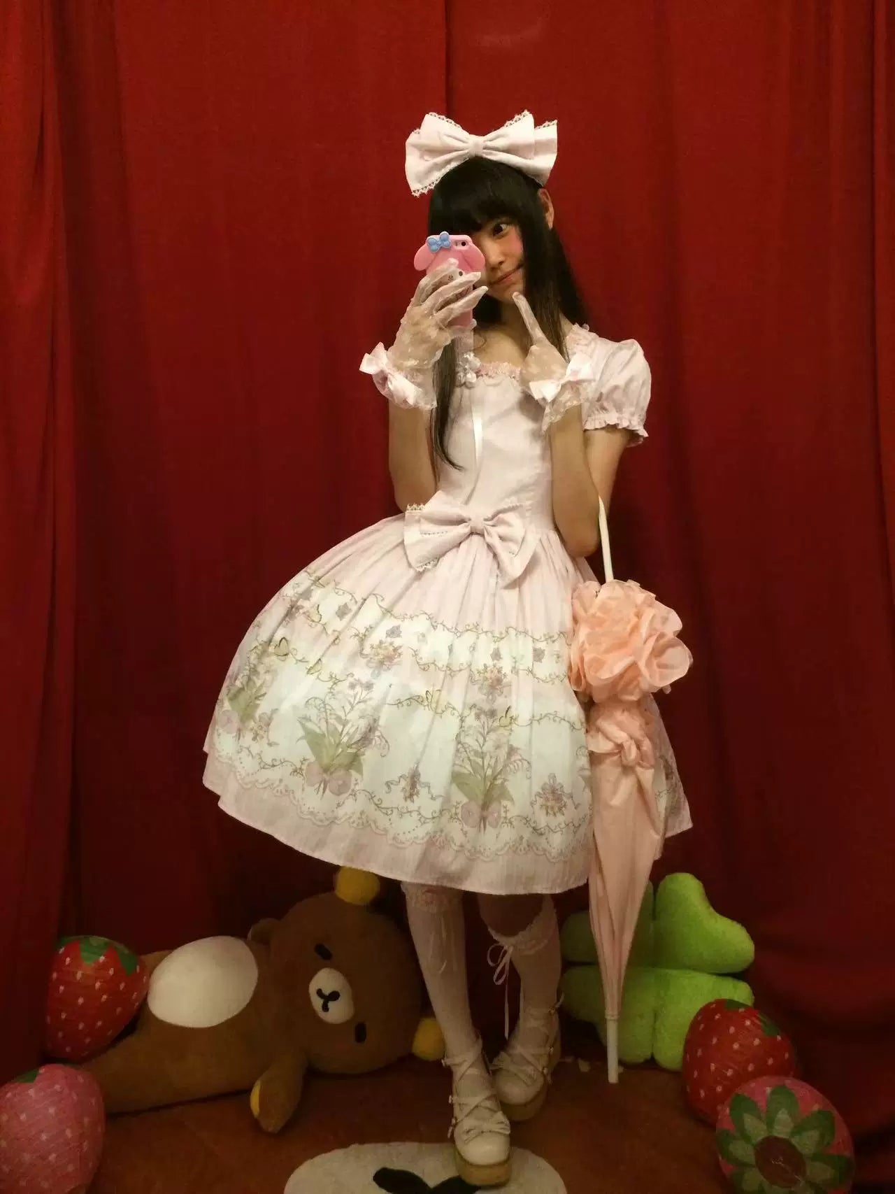 Jenny Flower - Cotton Old School Lolita Floral OP Dress - image 19
