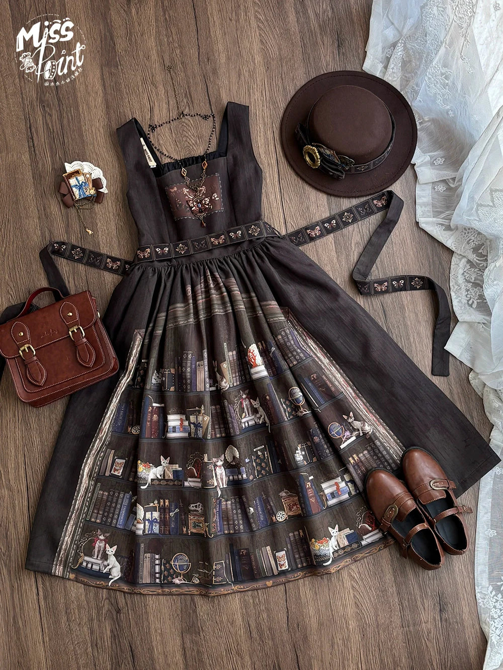 German Bookshelf - Classic Lolita Printed JSK Dress - image 47