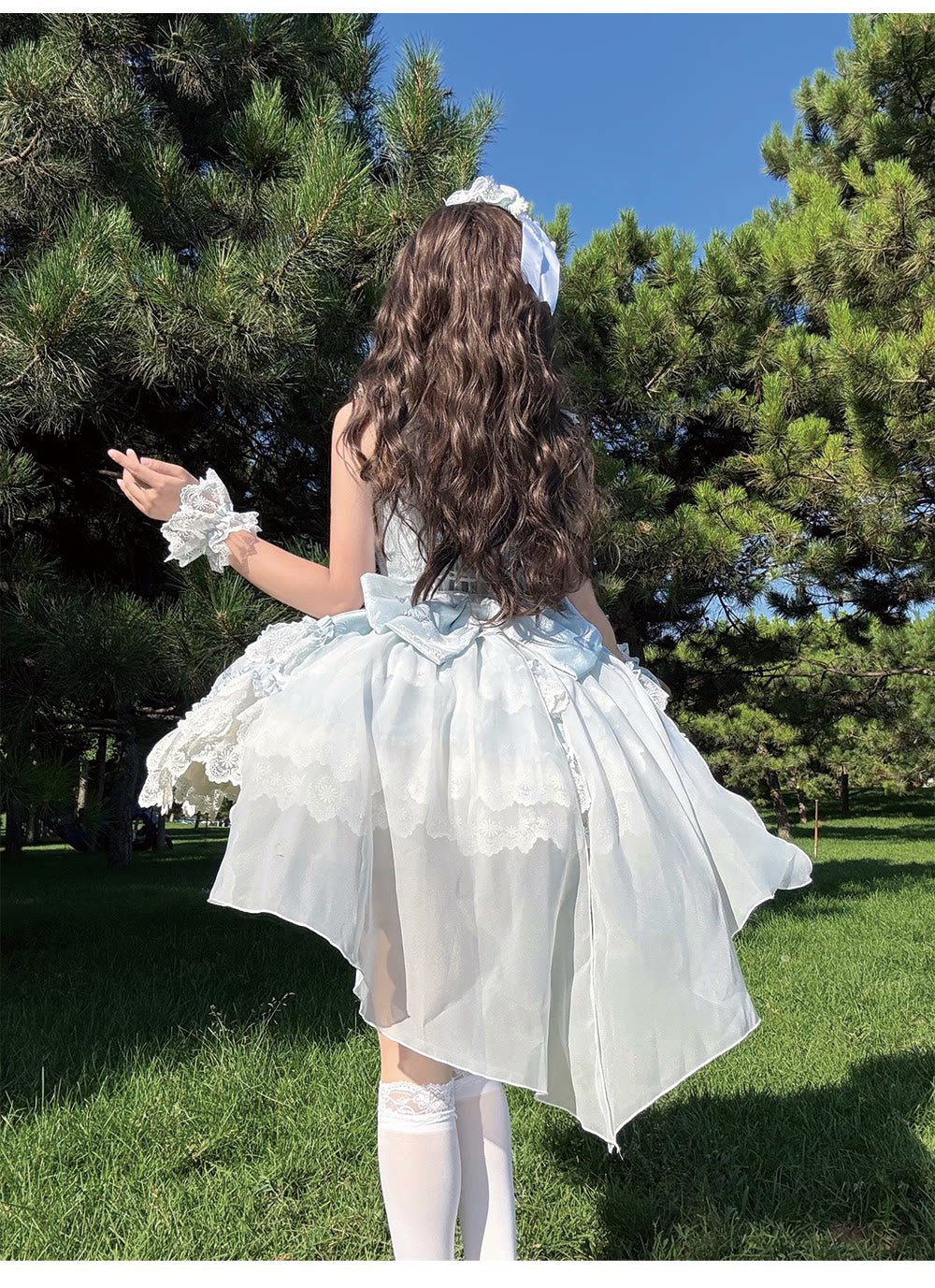 Realm of Sea Moon Sweet Lolita Jacquard JSK and Accessories - image 3