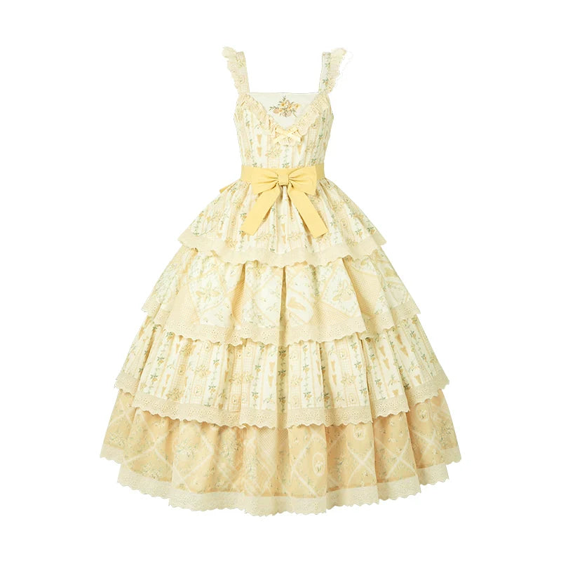 Letter and Poetry Sunflower Matters - Country Lolita JSK Embroidered Printed Lolita Dress and Accessories - image 14