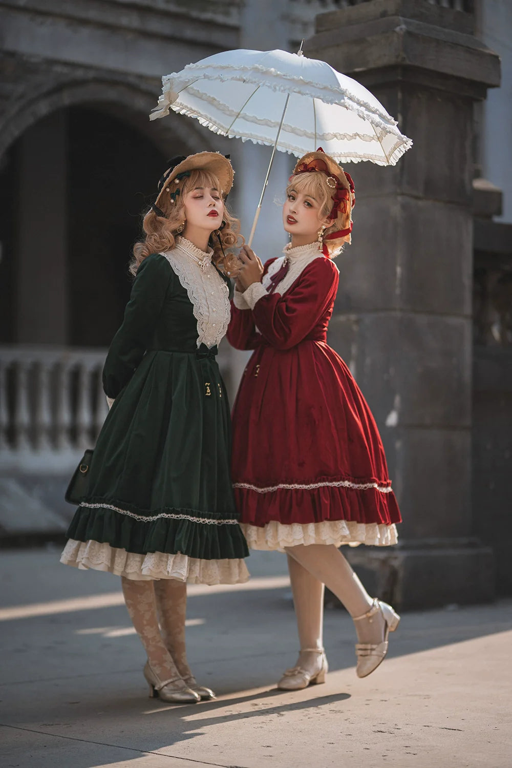 Vintage Elegant Velvet OP Dress - image 3