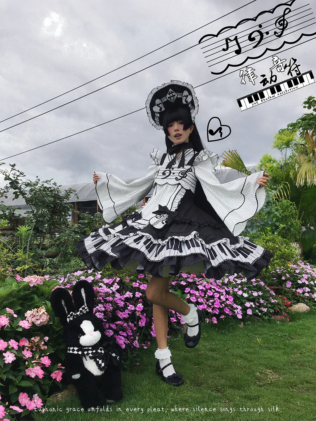 Rhythm Note Old School Lolita Piano-Key JSK and Accessories - image 16