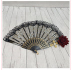 Gothic Lolita Lace Folding Fan with Rose and Sun Options - image 9